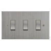 3 Gang 10 Amp 2 Way Light Switch - Double Plate
