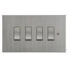 4 Gang 10 Amp 2 Way Light Switch - Double Plate