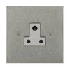 5 Amp Round Pin Plug Socket : White Trim