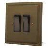Art Deco Bronze Antique Pulse | Retractive Switch - 1