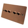 Flat Classic Brushed Copper Toggle (Dolly) Switch - 1