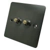 2 Gang 10 Amp 2 Way Dolly Switches Flat Classic Old Bronze Toggle (Dolly) Switch