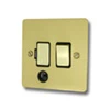 Flat Polished Brass Switched Fused Spur - 1
