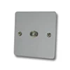1 Gang - With F connector for satellite TV installations : White Trim