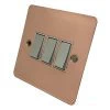 Flat Polished Copper (Chrome Rockers) Light Switch - 2