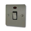 1 Gang - Used for appliances, heating and water heating circuits. Switches both live and neutral poles : Black Trim