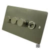 Flat Satin Stainless Create Your Own Switch Combinations - 5