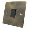 Square Classic Antique Brass Intermediate Light Switch - 1