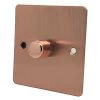 1 Gang 400W 2 Way Dimmer Flat Classic Brushed Copper Intelligent Dimmer