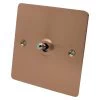 Flat Classic Brushed Copper Intermediate Toggle (Dolly) Switch - 1