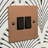 Flat Classic Brushed Copper Light Switch - 2