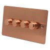 Flat Classic Brushed Copper LED Dimmer - 3