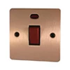 Flat Classic Brushed Copper Cooker (45 Amp Double Pole) Switch - 3