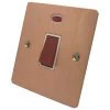 Flat Classic Brushed Copper Cooker (45 Amp Double Pole) Switch - 1