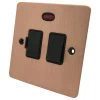 Flat Classic Brushed Copper Switched Fused Spur - 3
