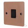 Flat Classic Brushed Copper Intermediate Light Switch - 3