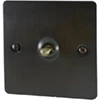 Flat Classic Old Bronze Toggle (Dolly) Switch - 1