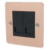 Flat Classic Polished Copper Telephone Extension Socket - 1