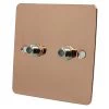 Flat Classic Polished Copper Satellite Socket (F Connector) - 1