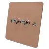 Flat Classic Polished Copper Toggle (Dolly) Switch - 1