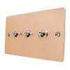 Flat Classic Polished Copper Toggle (Dolly) Switch - 2