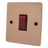 Flat Classic Polished Copper Cooker (45 Amp Double Pole) Switch - 1