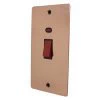 Flat Classic Polished Copper Cooker (45 Amp Double Pole) Switch - 3