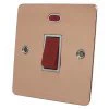 Flat Classic Polished Copper Cooker (45 Amp Double Pole) Switch - 1