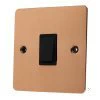 20 Amp Double Pole Switch : Black Trim Flat Classic Polished Copper 20 Amp Switch