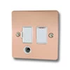 Flat Classic Polished Copper Switched Fused Spur - 3