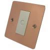 Retrofit Time Lag Switch - Non Illuminated : White Trim Flat Classic Polished Copper Time Lag Staircase Switch