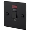 20A Double Pole Switch with Neon : Black Trim