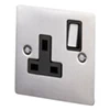 Studio Satin Stainless Switched Plug Socket - 2