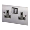 Studio Satin Stainless Switched Plug Socket - 3