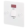 20A Double Pole Switch with Neon : White Trim