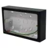 Black (Matt) - Double Metal Clad Surface Mount Wall Box with PVC inner pattress - 35mm Depth