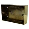 Polished Brass - Double Solid Metal Surface Mount Wall Box - 35mm Depth (86mm x 146mm)