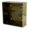 Polished Brass - Single Solid Metal Surface Mount Wall Box - 35mm Depth (86mm x 86mm)