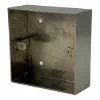 Satin Nickel - Single Solid Metal Surface Mount Wall Box - 35mm Depth (86mm x 86mm)