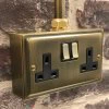 Solid Metal With Conduit Connector Antique Brass Surface Mount Wall Boxes with Entry - 2