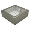 Satin Stainless - Single (1 Gang) Metal Clad Surface Mount Box with PVC inner pattress - 35mm Depth
