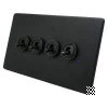 Textured Black Toggle (Dolly) Switch - 3