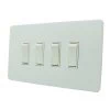 4 Gang Retractive Switch Textured White Retractive Switch