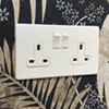 Textured White Switched Plug Socket - 2