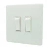 Textured White Retractive Centre Off Switch - 1
