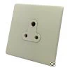 2 Amp Round Pin Unswitched Socket : White Trim Textured White Round Pin Unswitched Socket (For Lighting)