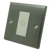 Retrofit Time Lag Switch - Non Illuminated : White Trim Classical Satin Stainless Time Lag Staircase Switch