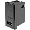 1 Port USB A Charger Module : Black.