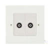 2 Gang Non-Isolated Coaxial T.V. Socket