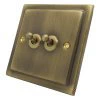 Victorian Antique Brass Toggle (Dolly) Switch - 1